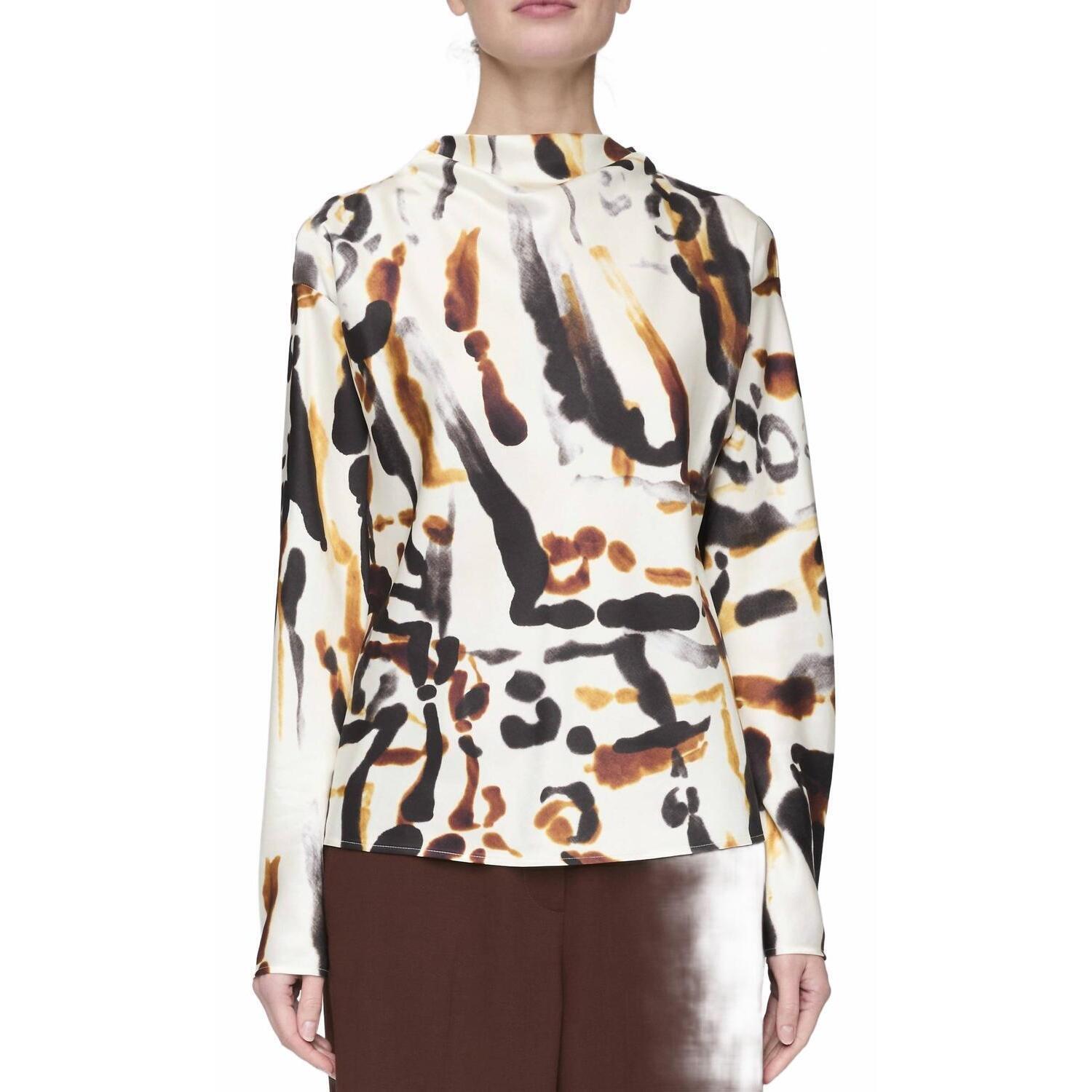 New A.L.C. Georgia Top In Black/Camel